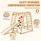 Indoor Jungle Gym Wooden Toddler Playground with Ladder Swing Slide and Climbing Wall